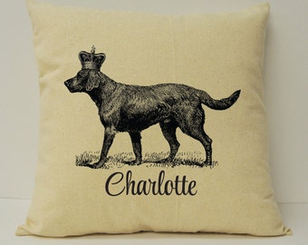 labrador christmas pillow