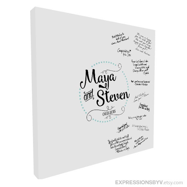 Guest Book Canvas Print Guest Book Alternative Wedding