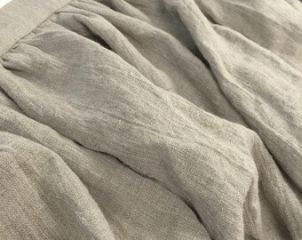 Lined Gathered Linen dust ruffle cottage farmhouse