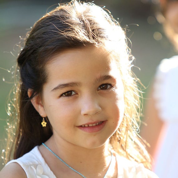 Girl Earrings Girl Flower Earrings Gift for Girls Kids