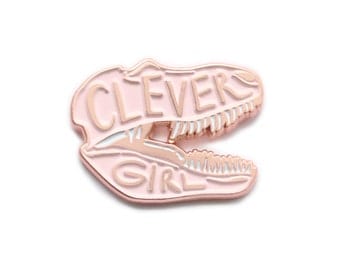 Clever Girl Jurassic Park enamel lapel pin