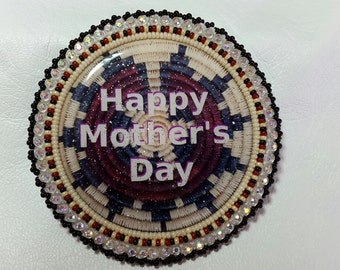 Native American Made Beaded Mothers Day Pin