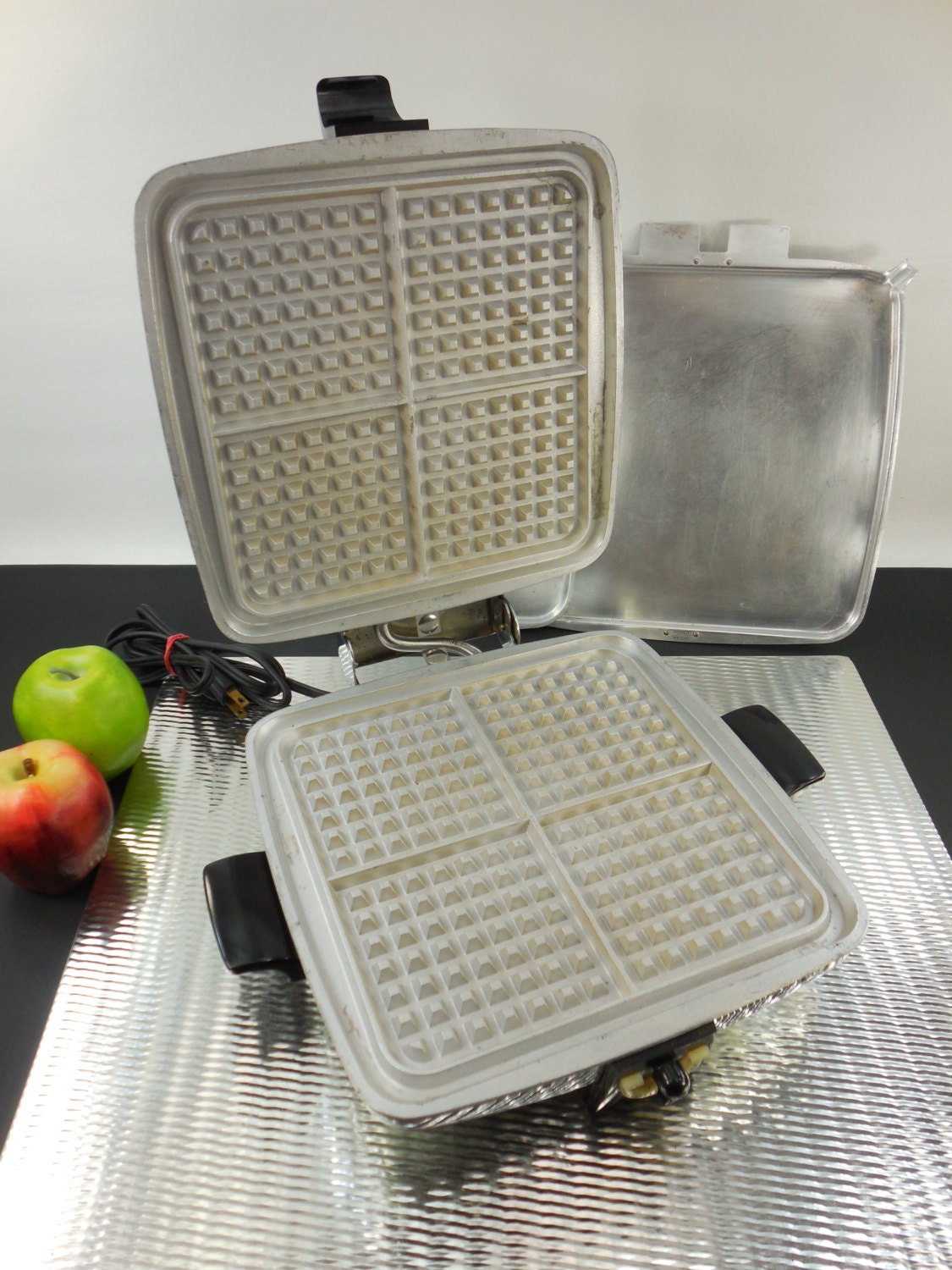Sunbeam 1960s Chrome Waffle Baker Maker & by oldetymestore