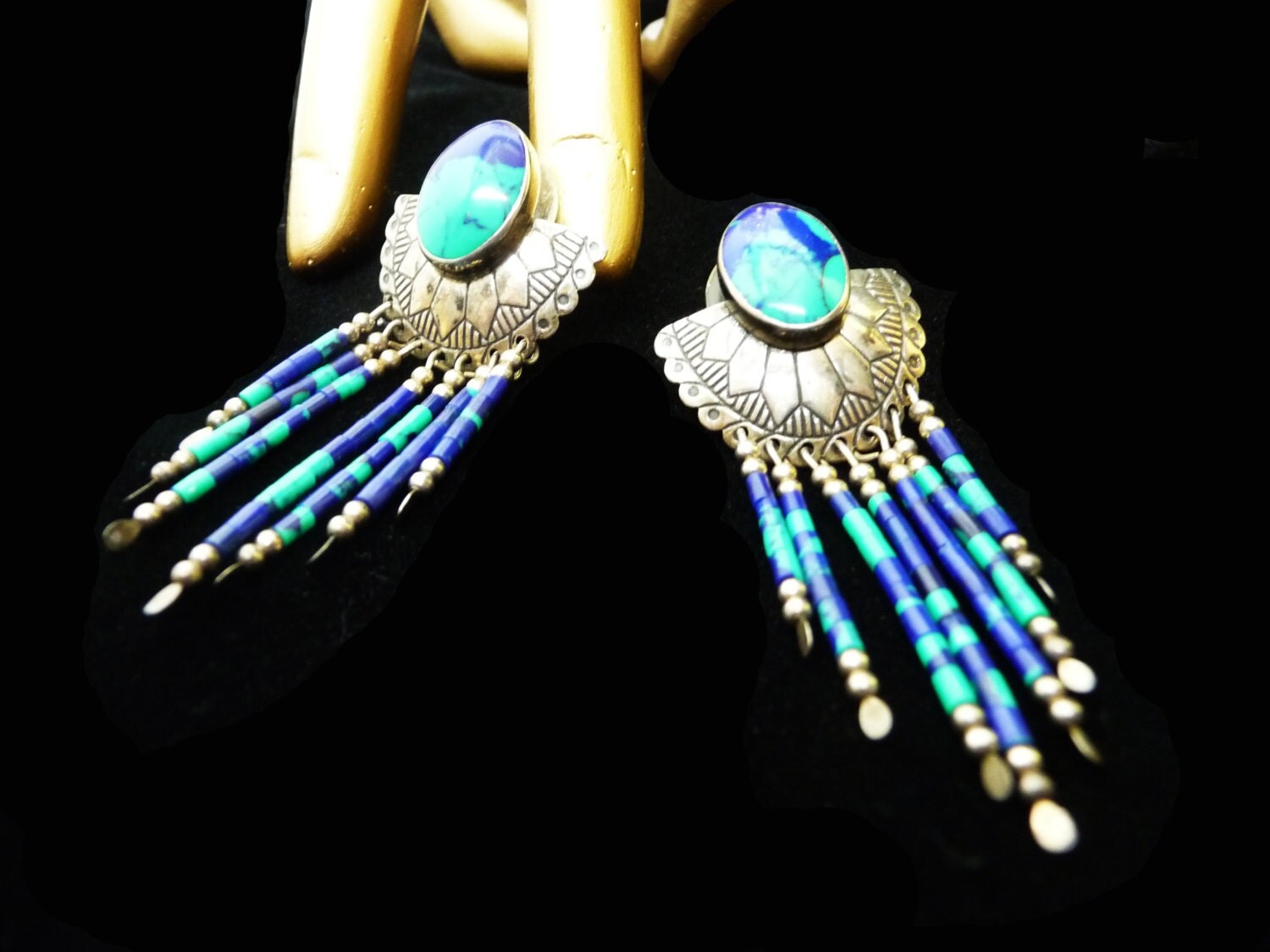 Southwestern Sterling Silver Earrings for Pierced Ears with