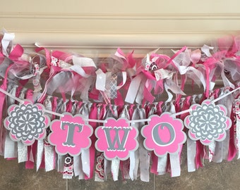 First Birthday Party Decorations for Girls - Flower Birthday Decor - Girl Party Decorations - Highchair Birthday Banner - Birthday Girl
