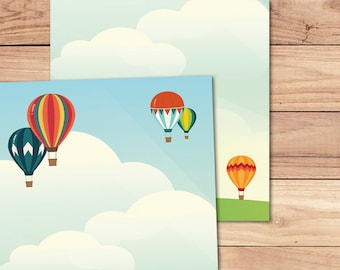 Montgolfières - A5 Stationery - 12, 24 or 48 sheets