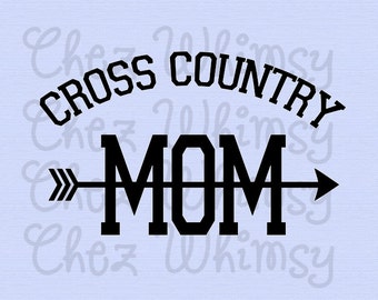 Cross Country SVG, Cross Country Mom SVG, CC Mom Design, Cross Country with Arrow Set