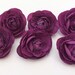 Silk Flowers - Six Small Silk Ranunculus Flowers in Purple - 1.5 Inches Artificial Flowers