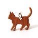 Wood Cat Necklace Wooden Pet Pendant Cat Jewelry Wooden Cat Pendant Necklace Hand Cut Cherry