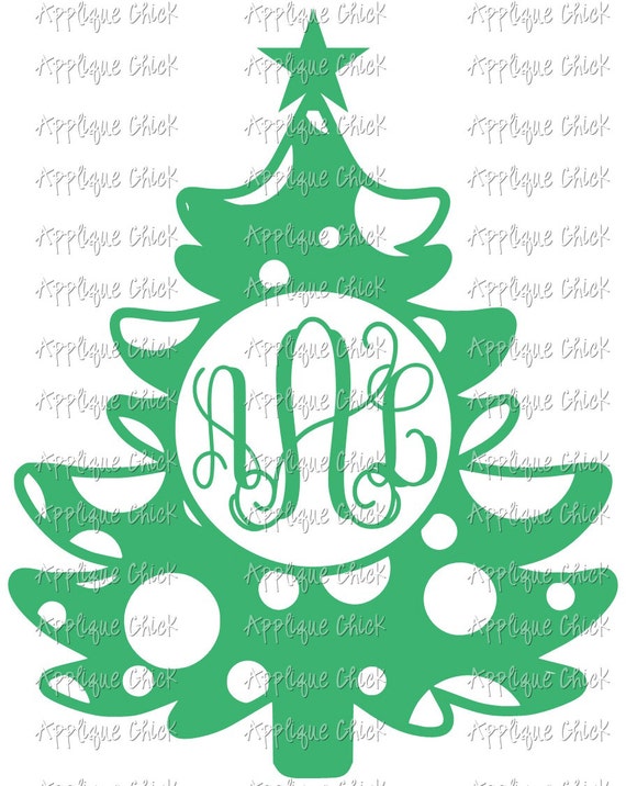 Download Christmas TRee SVG Polka Dot for Monogram