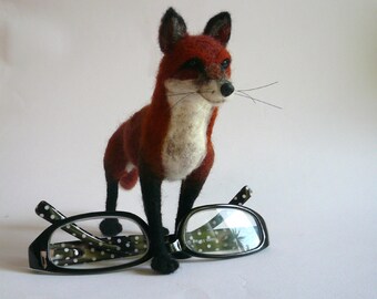 Needlefelted Animal/Needle Felted Fox/Felted Fox/ Fox miniature/ Made to order/Custom Miniature Sculpture of your pet