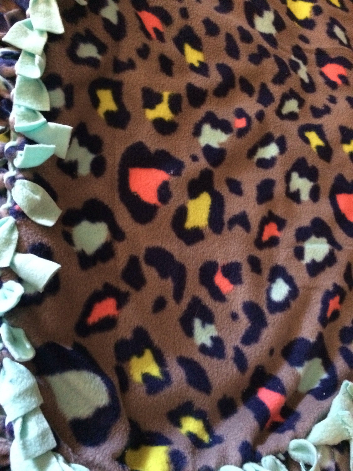 Neon Cheetah Fleece Blanket