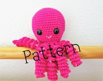 Crochet Octopus Pattern, Octopus, Infant Octopus toy pattern, Children's Toy, Crochet Pattern, Baby Shower Gift, Infant soother, Crochet