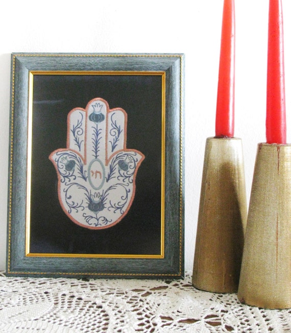  Jewish  art  Judaica  Embroidery Hamsa Wall  Art  Hamsa Art  