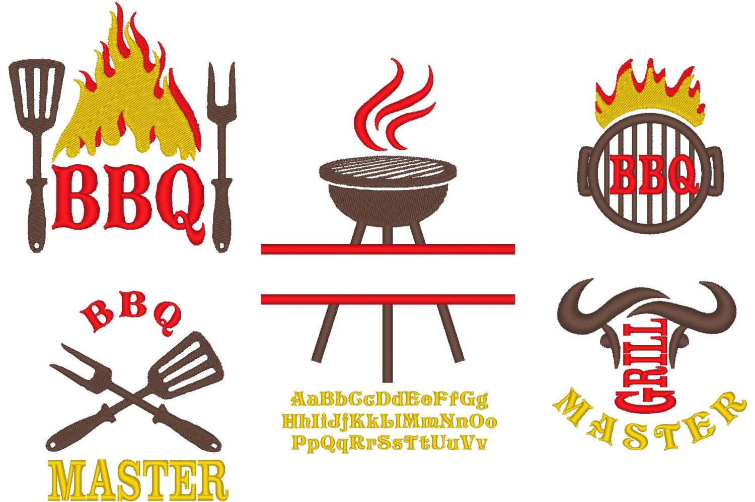 BBQ apron for men embroidery barbecue quotes embroidery