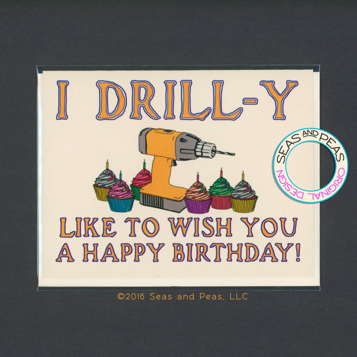 A BIRTHDAY DRILL Funny Birthday Card Pun Card Pun