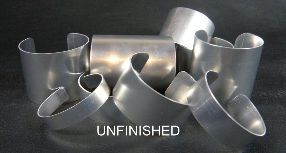 Aluminum Cuff Bracelet Blanks Mixed Dozen unfinished