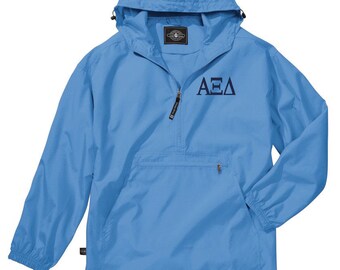 Alpha Xi Delta Unlined Anorak (Columbia Blue)