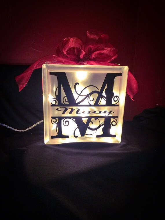 8x8 Monogram Glass Block
