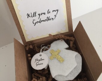 Will you be my Godmother, be my Godparent, baptism, baby ornament, be my Godfather
