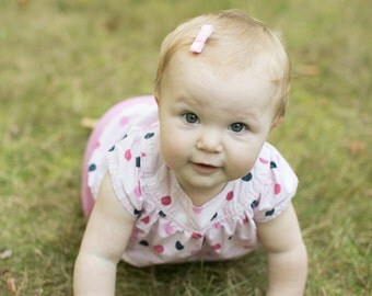 PICK 6 - baby hair clips - baby barrettes - infant hair clips - newborn hair clip - newborn hair bow - small hair clips - mini non slip MT