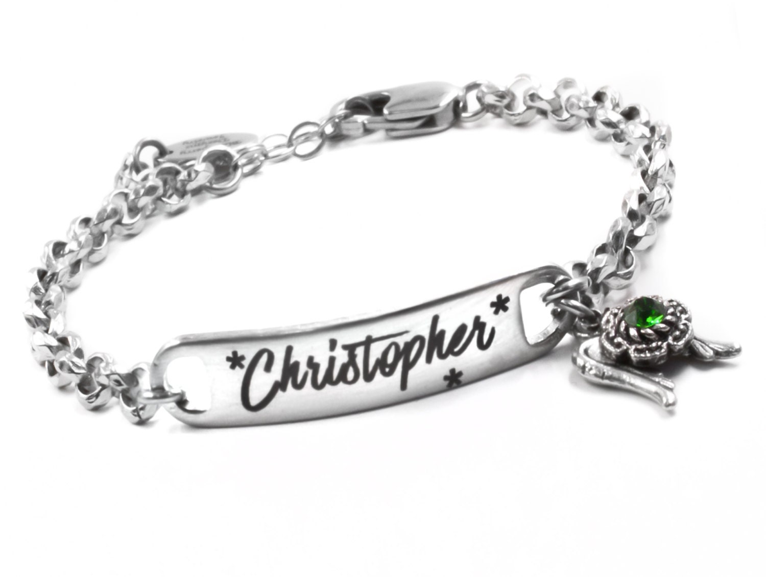 Womens ID Bracelet Personalized Identification by TootsieLavender