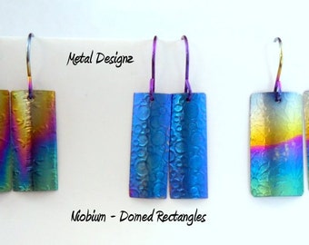 Rectangle Niobium Earrings - Hypoallergenic & Unique