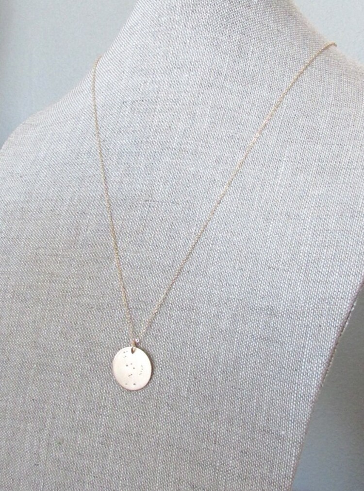 Orion Necklace Gold Orion's Belt Charm by eriadesignsjewelry