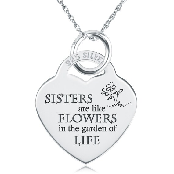 Sisters are like Flowers in the Garden of Life Necklace
