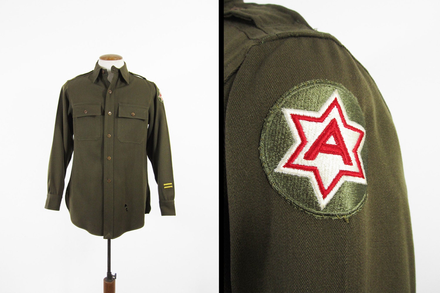 1LDK SELECT - 1LDK ANGORA WOOL MILITARY SHIRT BLOUSONの+stbp