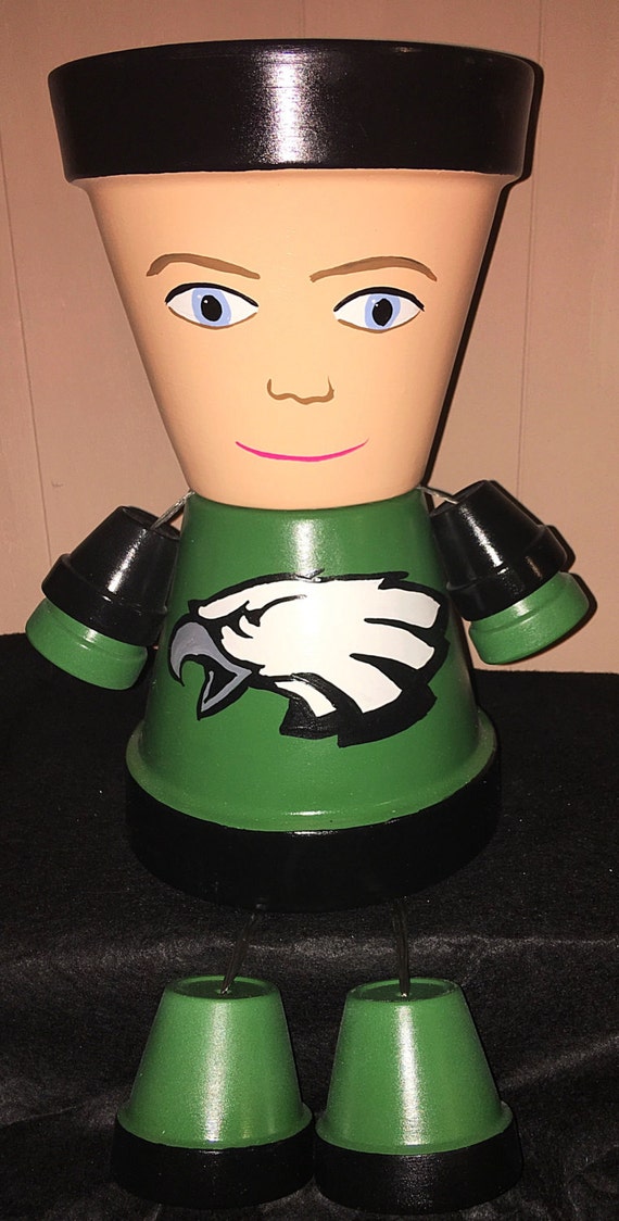 Eagles Boy Flower Pot  People Sports  Fan Fathers Day Gift