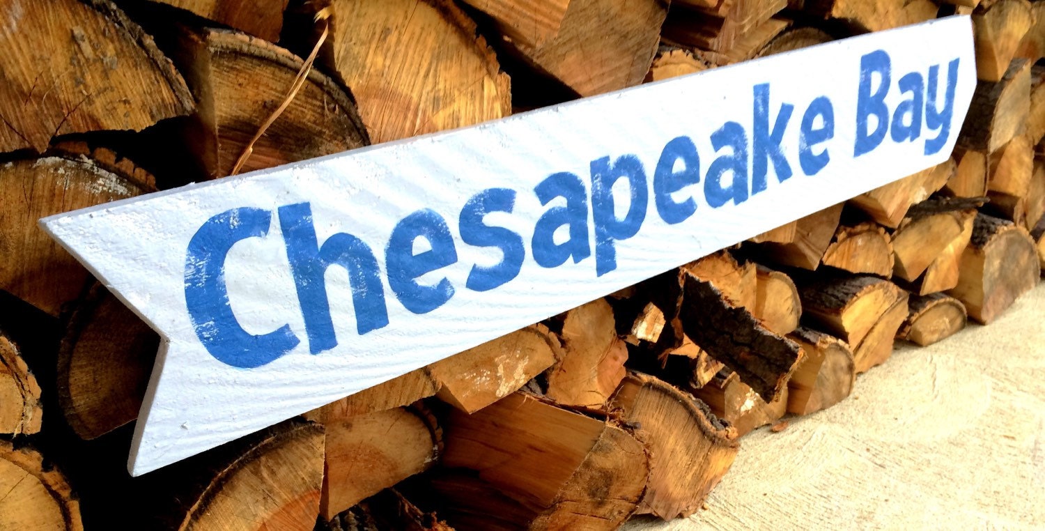 Chesapeake Bay sign Chesapeake Bay decor nautical by SignUpNow