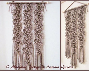 Macrame Wall Hanging - Sprigs #4 - Handmade Macrame Home Decor/Macrame Wall Art/Rope Art/Rope Weaving/Rope Braiding by Evgenia Garcia