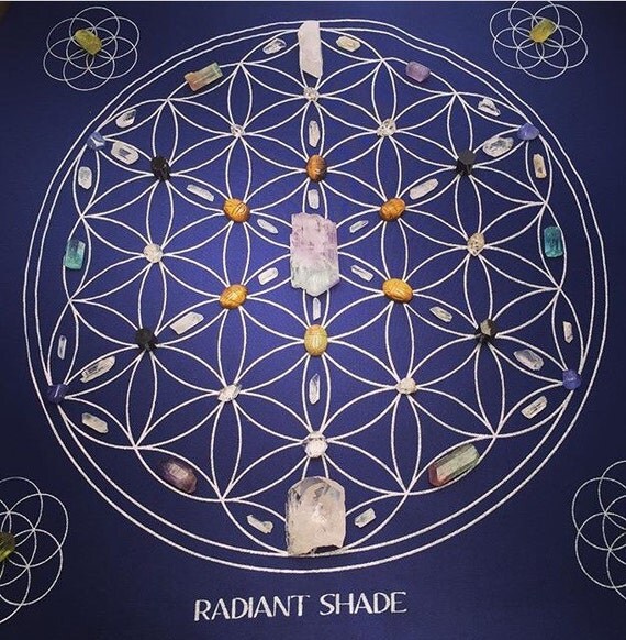 Crystal grid flower of life sacred geometry seed of life