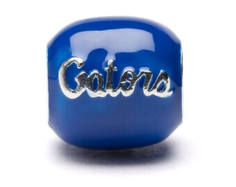 Double Sided Blue and Orange Florida Gators Block Charm - Stainless Steel