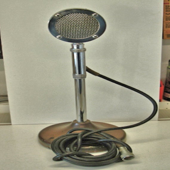 Vintage Astatic Microphone Model D 104 And E 5 Stand