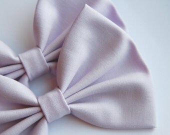 Peyton Hair Bow - Light Purple Solid Color Hair Bow with Clip