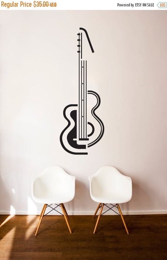 ON SALE Guitar Wall Decal Custom Vinyl Art Stickers by danadecals