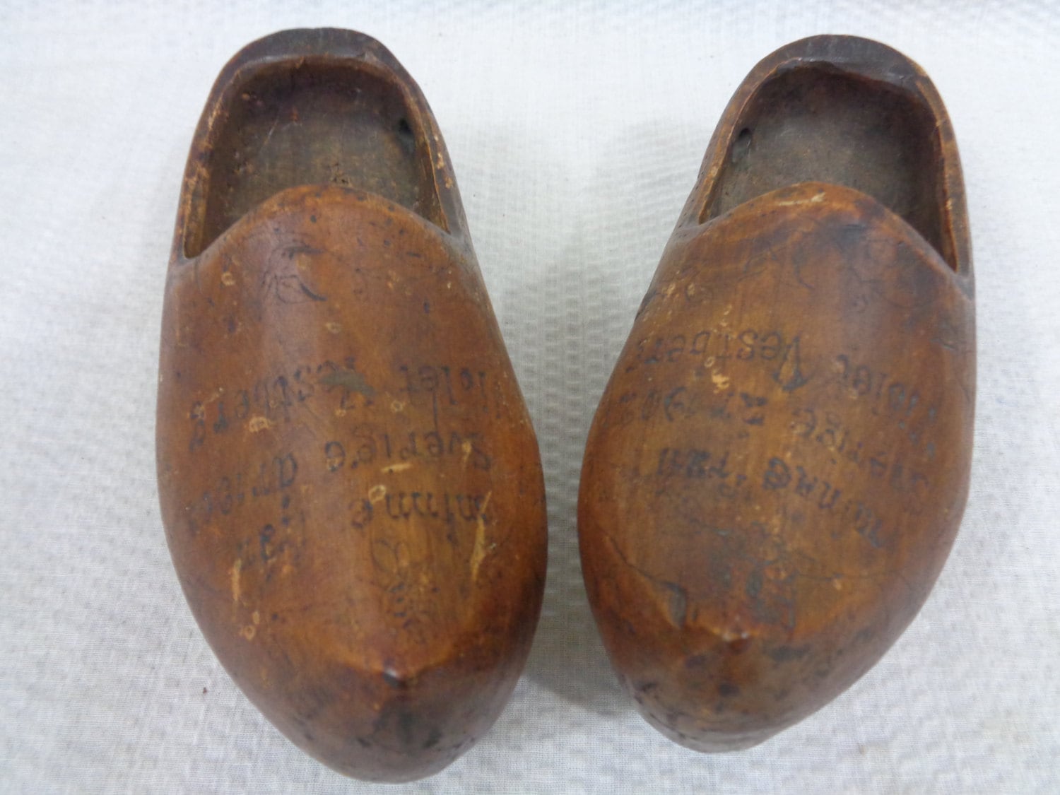 Antique Dutch Wooden Shoes Child Size Wooden by FairchildsInc