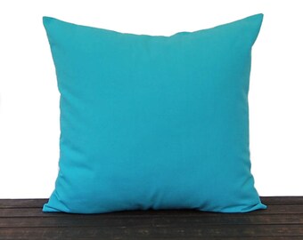 Aqua Turquoise throw pillow cover Mandarin Collection Blue pillow sham cushion cover