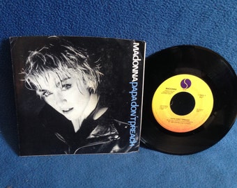 RARE, Vintage, Madonna - "Papa Don't Preach / Pretender", 7" 45 RPM Vinyl Single, Original Press, Pop, New Wave, True Blue