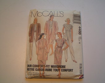 Vintage McCalls Pattern 4488 Miss Cardigan Top Skirt and Pants