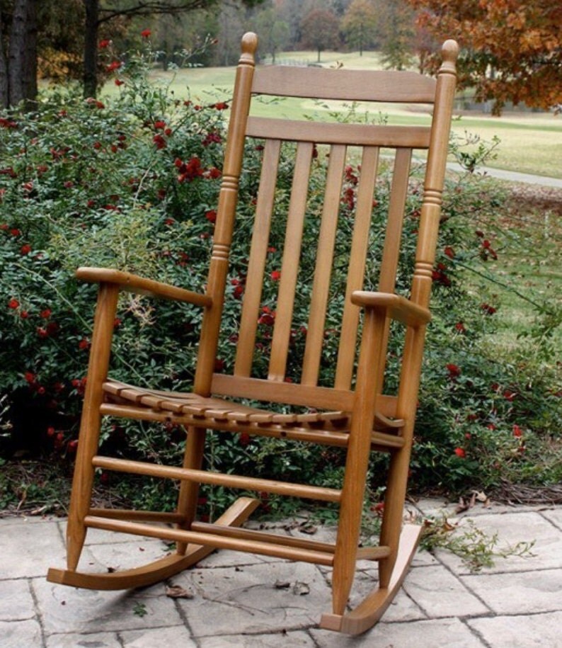 Solid ash wood rocking chair custom engraving perfect