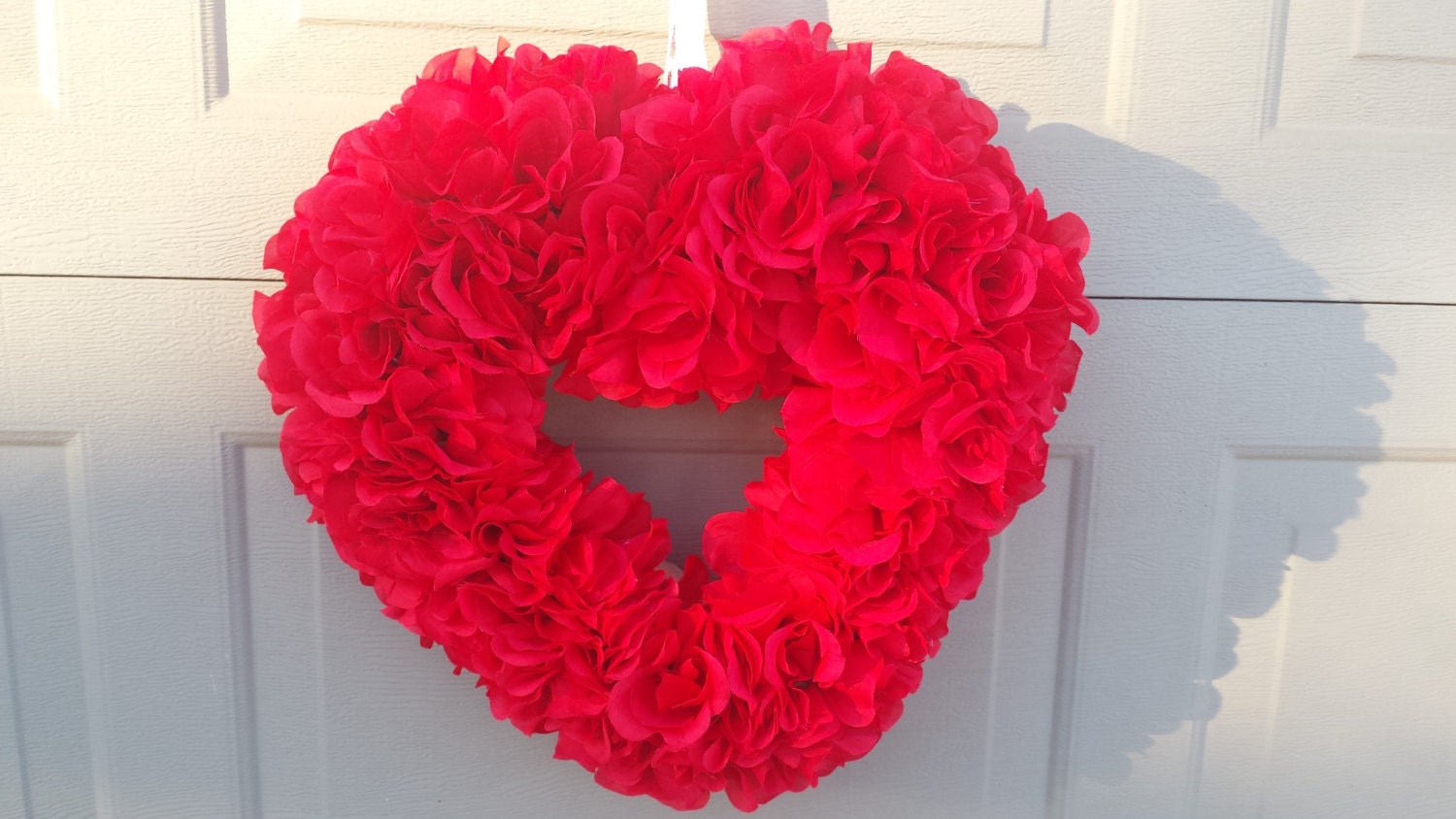 Red Rose Heart Wreath Special Order For Anna33 0605