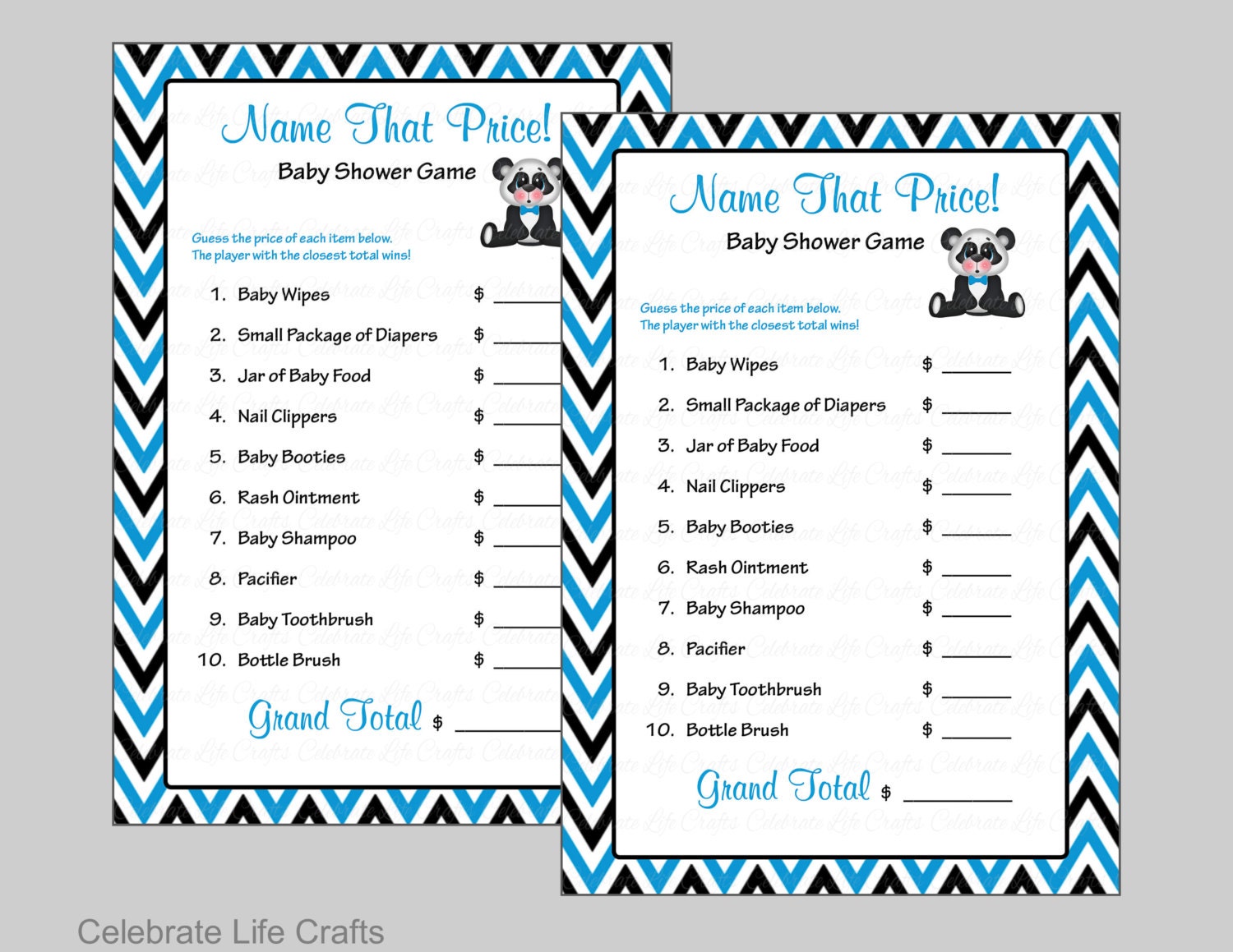 Baby Shower Name That Price Game Printable Baby Shower Games