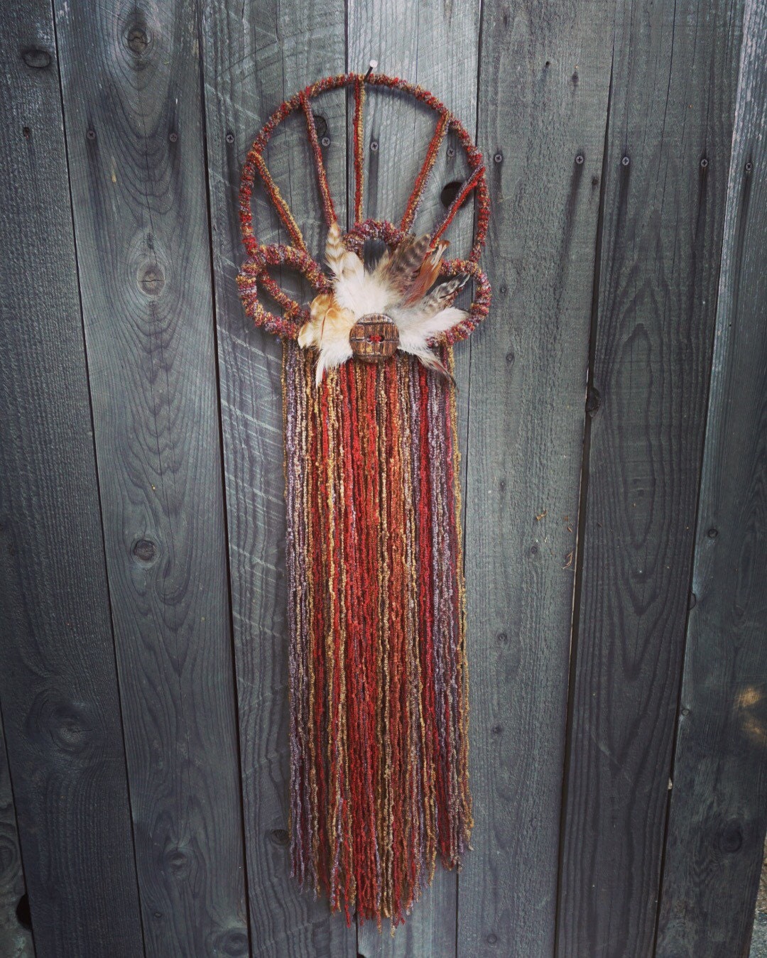 DreamCatcher Boho Yarn Wall Hanging Feather Wall Hanging