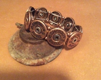 Steampunk braclet with Bullet Shell Charms