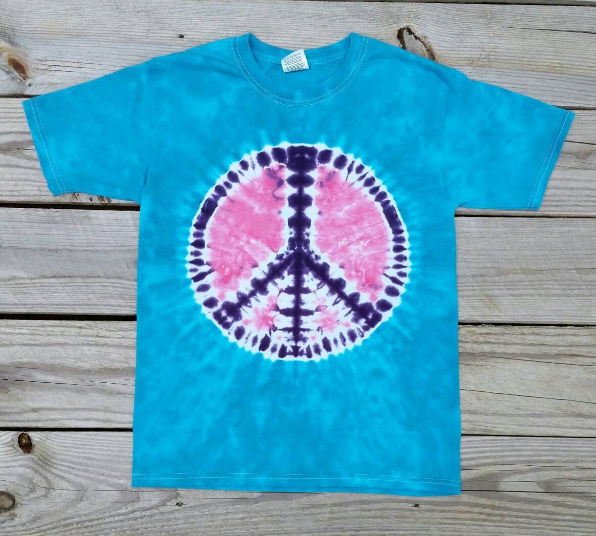 tie dye peace sign tshirt