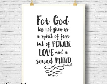2 timothy 1 7 | Etsy
