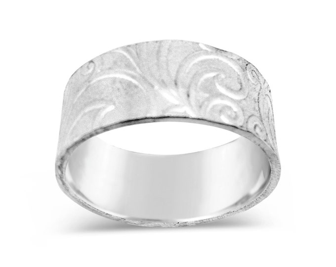 Sterling Silver Floral Texture Ring